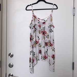 Torrid Floral Sharkbite Cami w/ Adjustable Straps